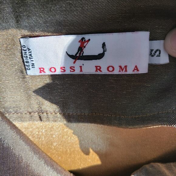 Vintage Y2K Rossi Roma Sequin Silk Skirt SZ Small Embellished‎ Party Trumpet - Picture 9 of 11